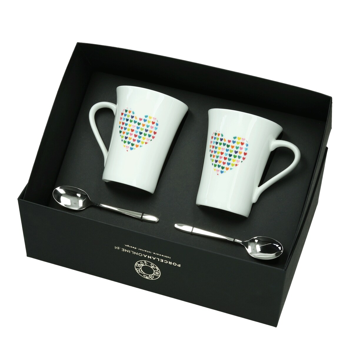 Zestaw kubki Love serca