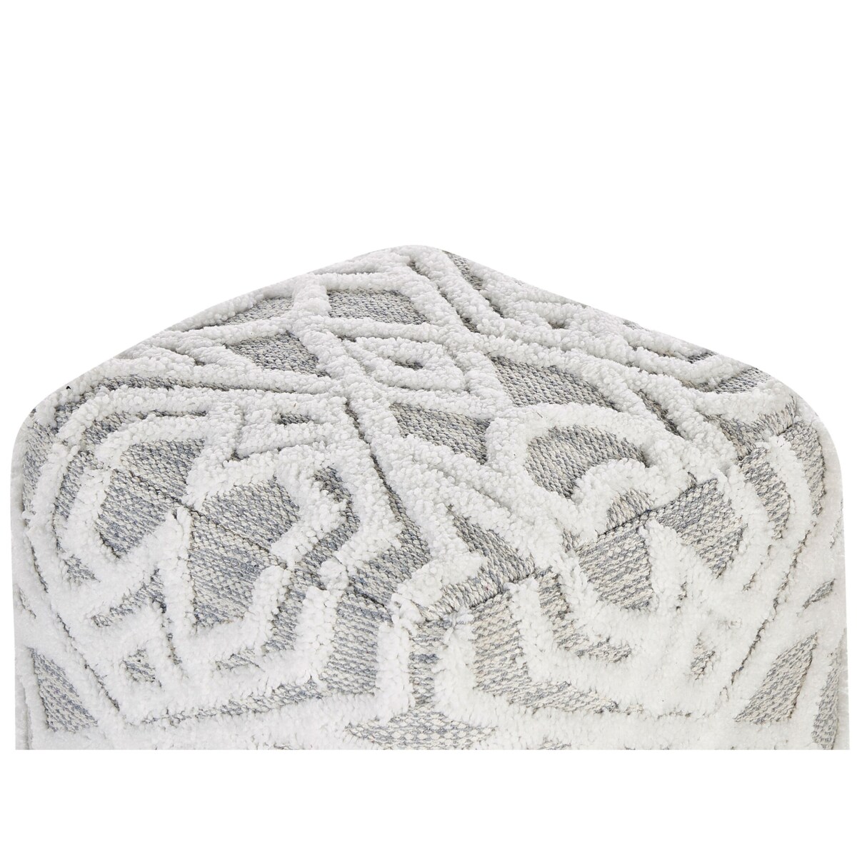 Puf 40 x 40 cm biało-szary BHILWARA
