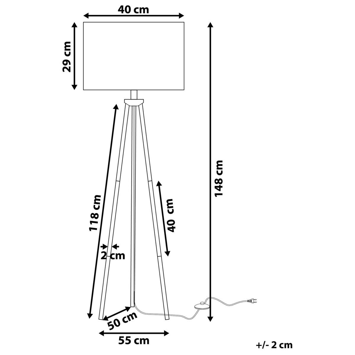 Lampa podłogowa metalowa srebrna VISTULA