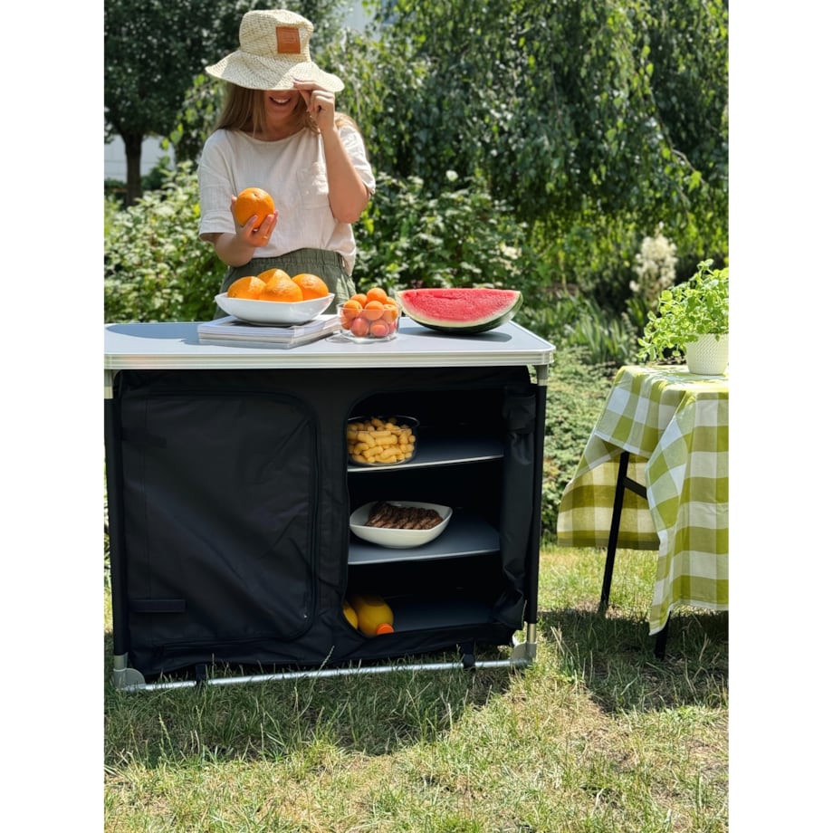 KUCHNIA TURYSTYCZNA SZAFKA stół składany ogrodowy torba KEMPINGOWY stolik