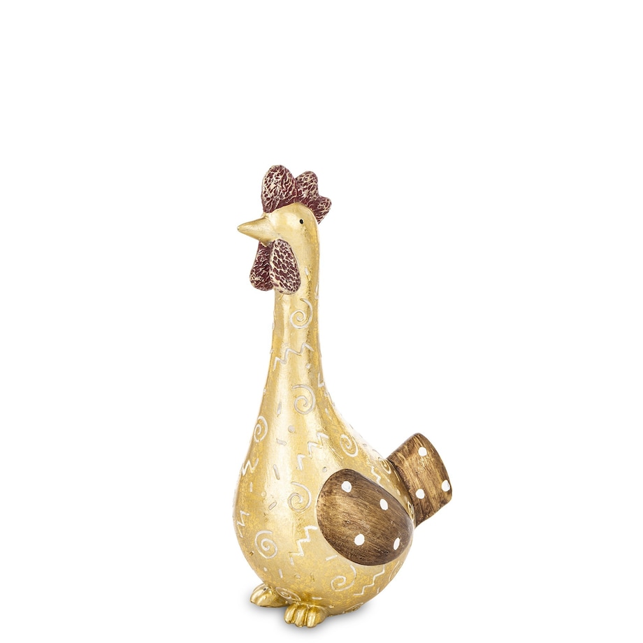 Dekoracja - KURKA 21x8,5x11,5 cm Złotopiórka