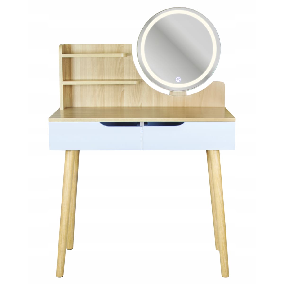 Toaletka z lustrem LED kosmetyczna skandynawska SCANDI