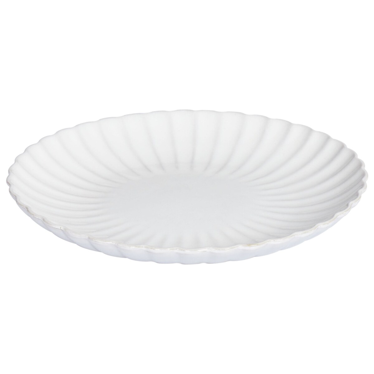 Zestaw 4 dużych talerzy NETTLE Kamionka Biały