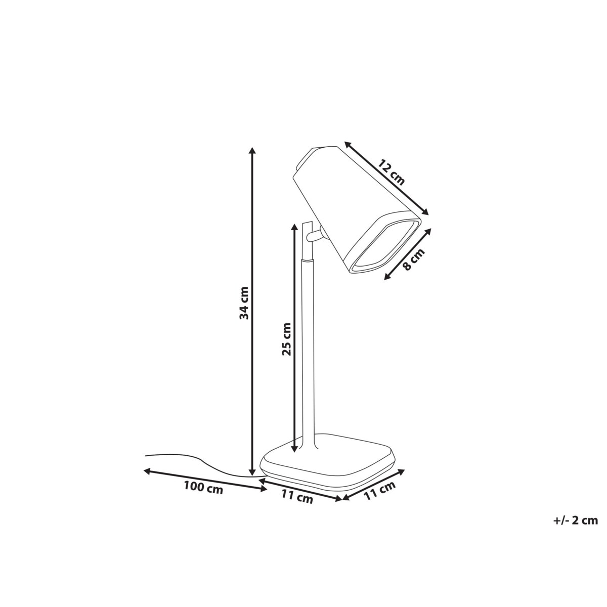 Lampa biurkowa LED MUSCA Ze ściemniaczem Biały