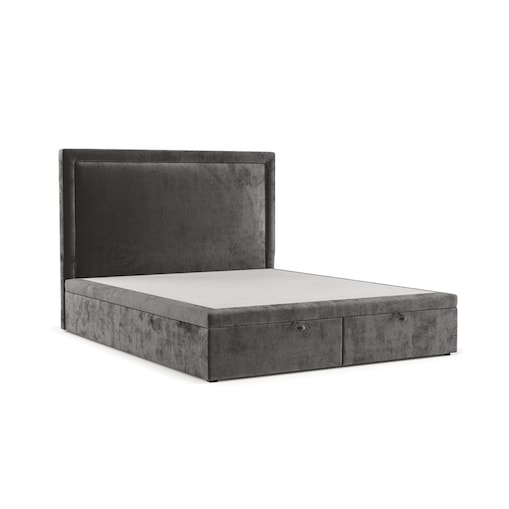 Łóżko tapicerowane SALMA 120x200 z pojemnikiem, Stalowy, tkanina Lotta 16