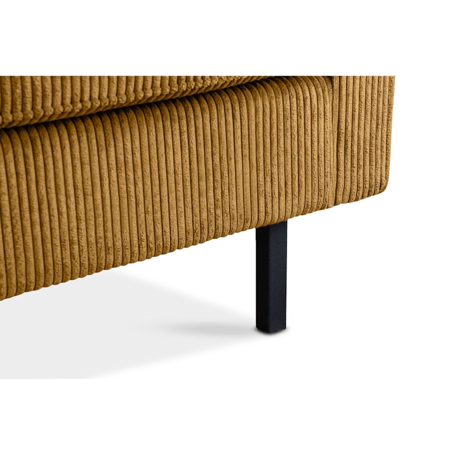 KONSIMO INVIA Elegancka Sofa w stylu loft sztruks 2 osobowa żółta