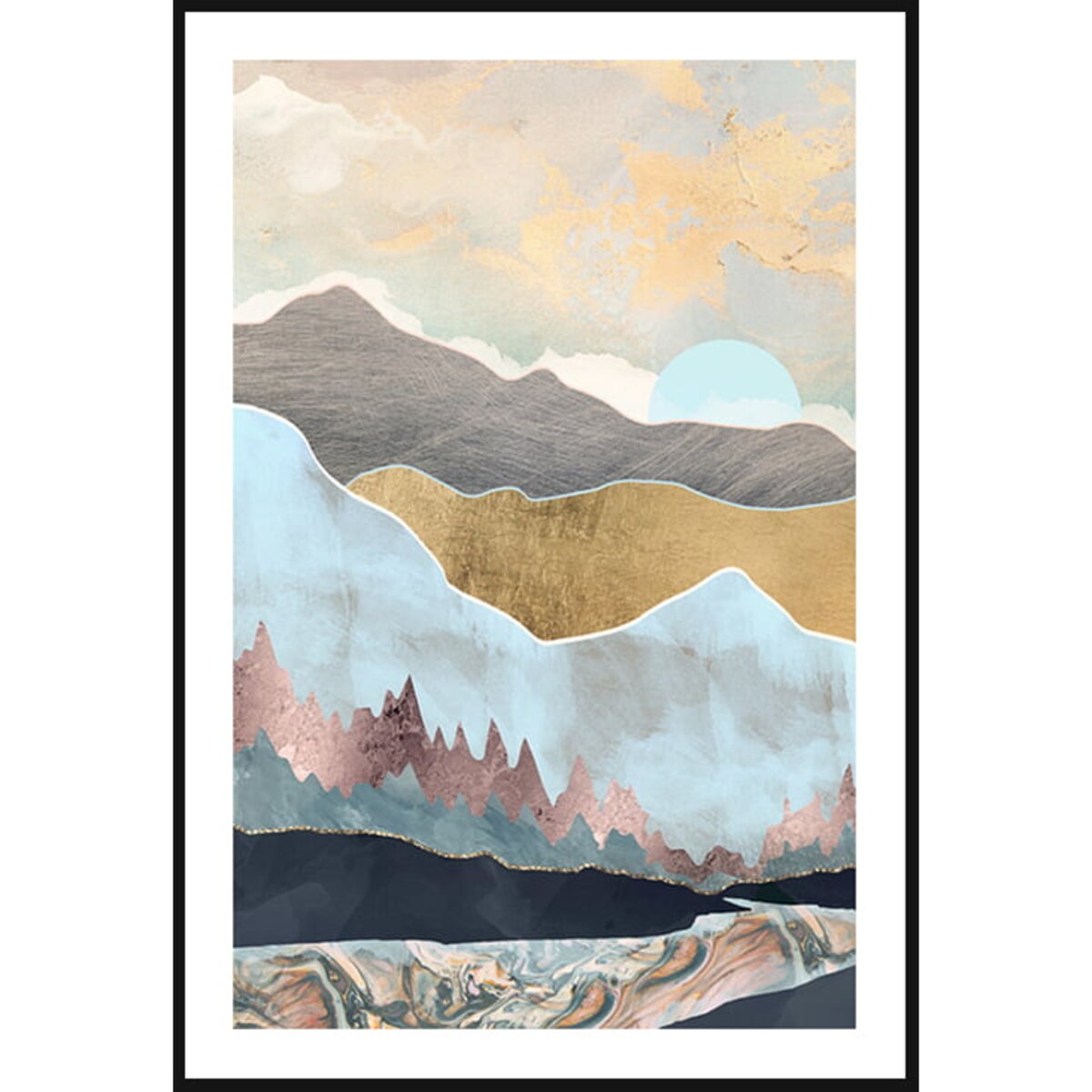 Poster Story, Plakat, Obraz - Abstrakcyjne Góry No2, wymiary 42 x 60 cm