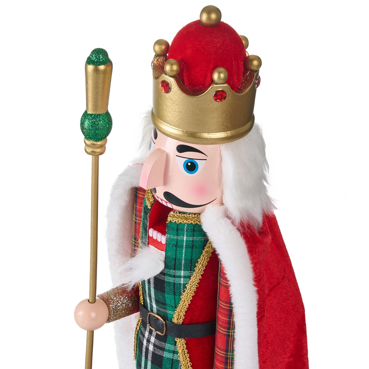 Figurka dekoracyjna HALLSJON Dziadek do orzechów 50 cm Czerwony/ zielony