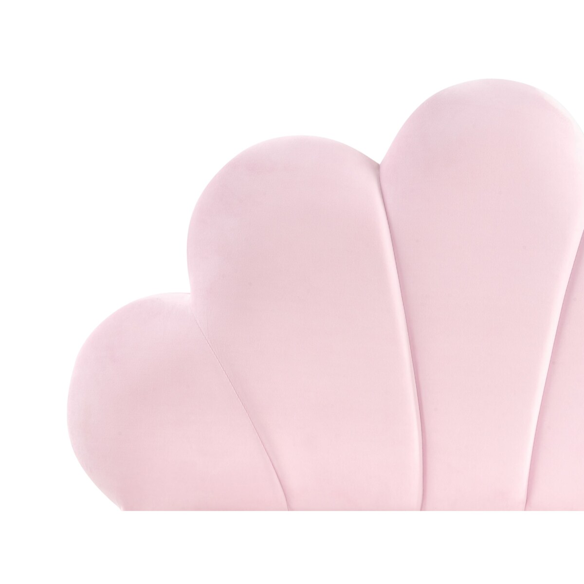 Łóżko dziecięce Muszla Welur NEULISE 90 x 200 cm Różowy