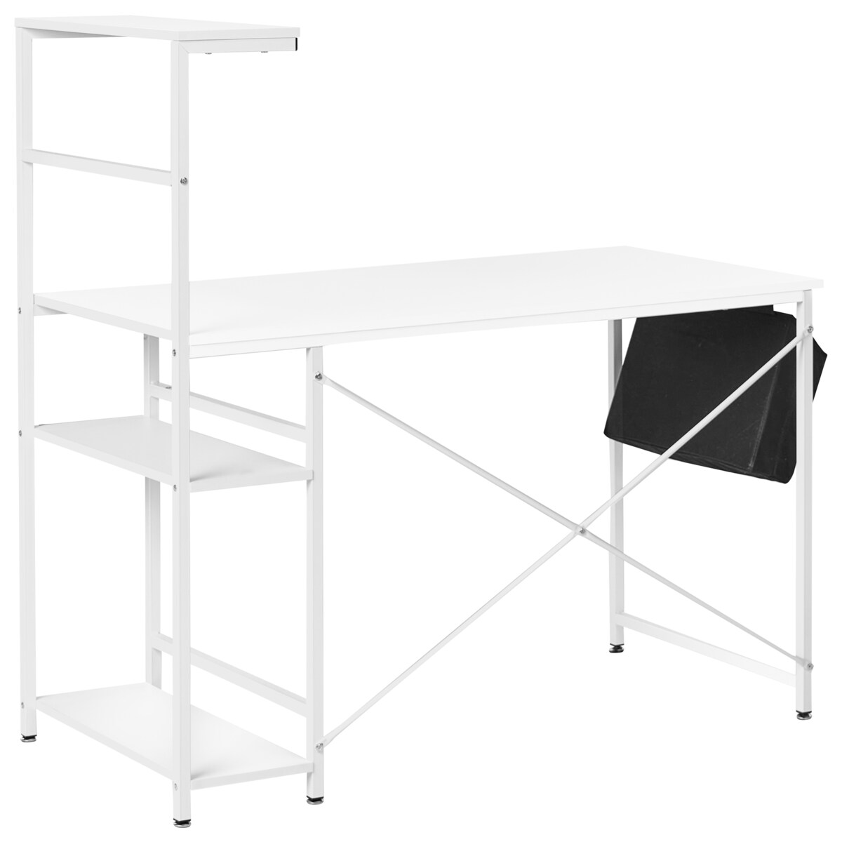 Biurko ARAMINGO Biały 120 cm 60 cm ze schowkiem
