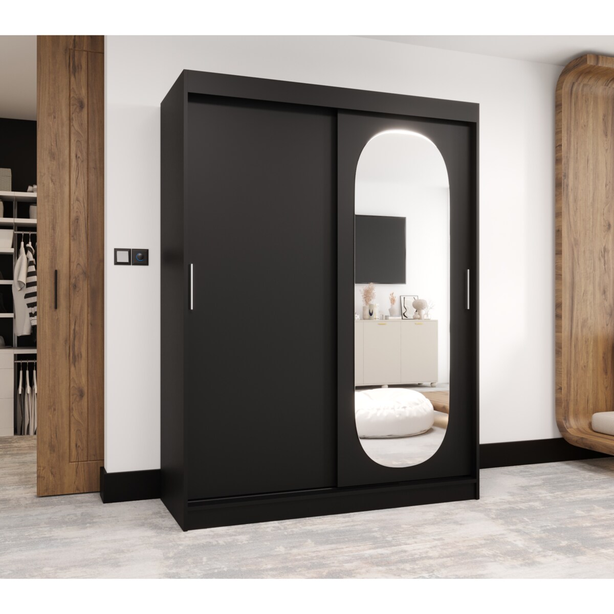 Szafa przesuwna ROYAL 150 czarny