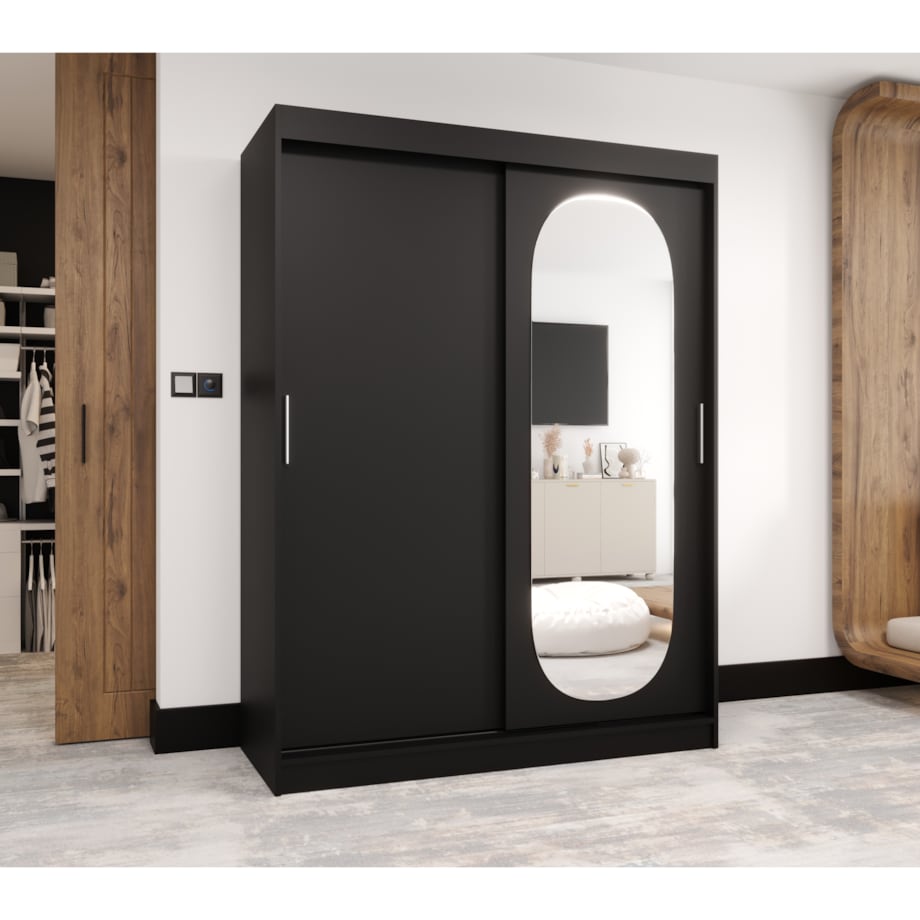 Szafa przesuwna ROYAL 150 czarny