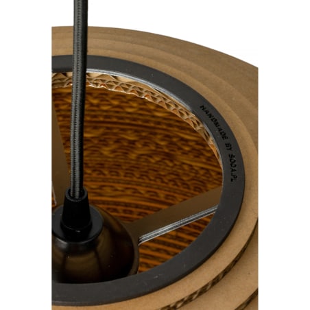 Okrągła ekologiczna lampa wisząca z tektury - SFERA 45