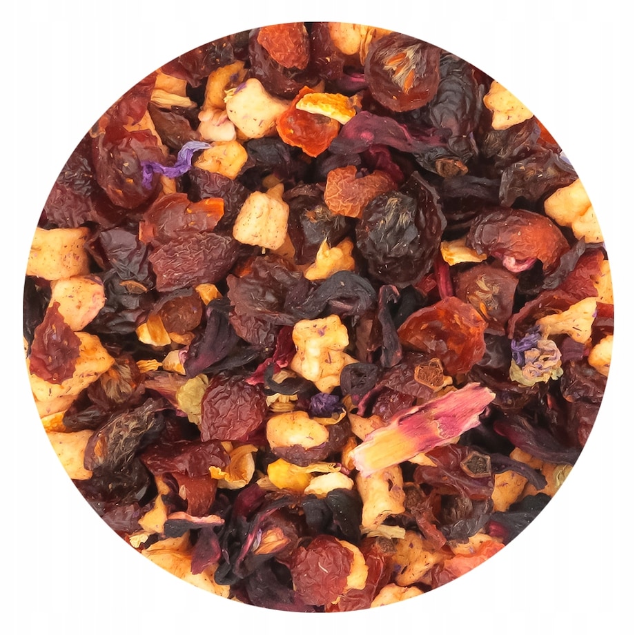 Herbata owocowa ŚWIATŁO GWIAZD o jabłkowym smaku z nutą owoców egzotycznych - herbata liściasta sypana mieszanka napar susz - gotowa na prezent upominek