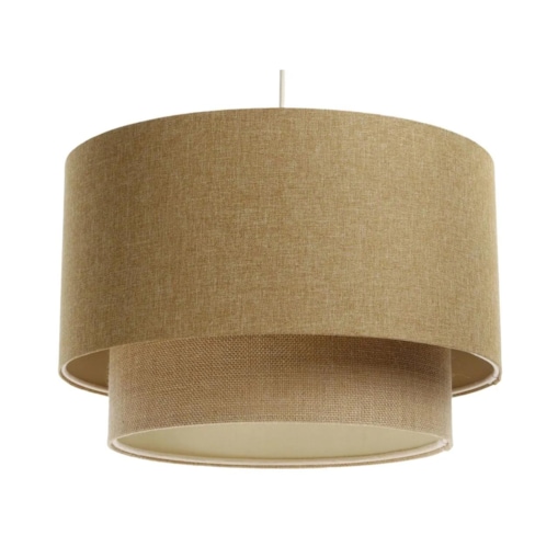 Lampa wisząca ERUTAN DOUBLE 50 żółta/beżowa