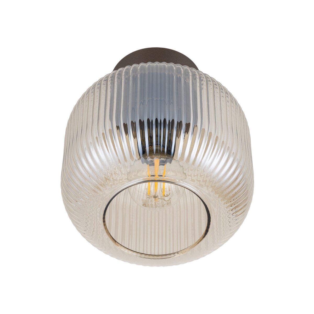 Plafon sufitowy TK Lighting SALVIA 11358 brązowy bursztynowe szkło E14 nowoczesna lampa do salonu kuchni i sypialni