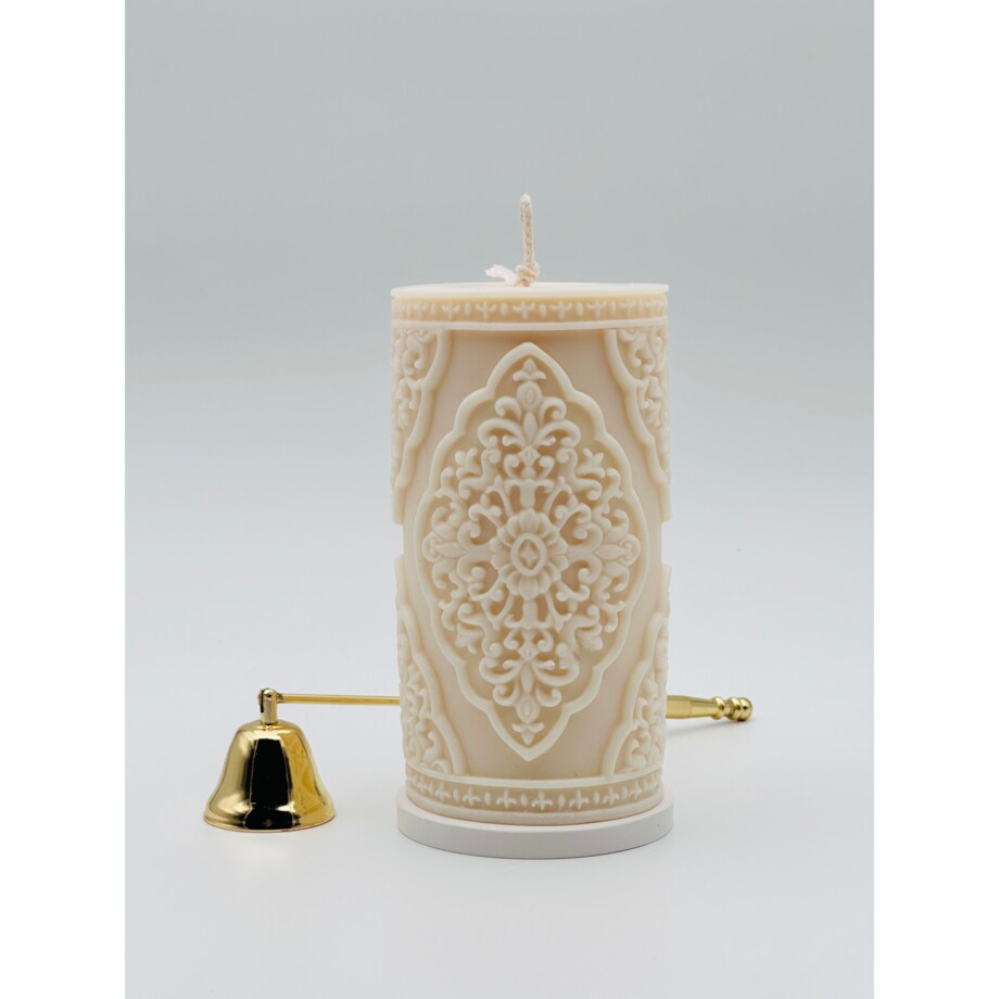 Świeca sojowa ozdobna Ari L, Prezent na urodziny dla niej, dla mamy, dla dziewczyny, dekoracja ślubna, wesele