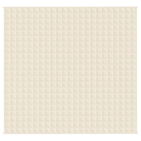 vidaXL Koc obciążeniowy, kremowy, 220x235 cm, 11 kg, tkanina