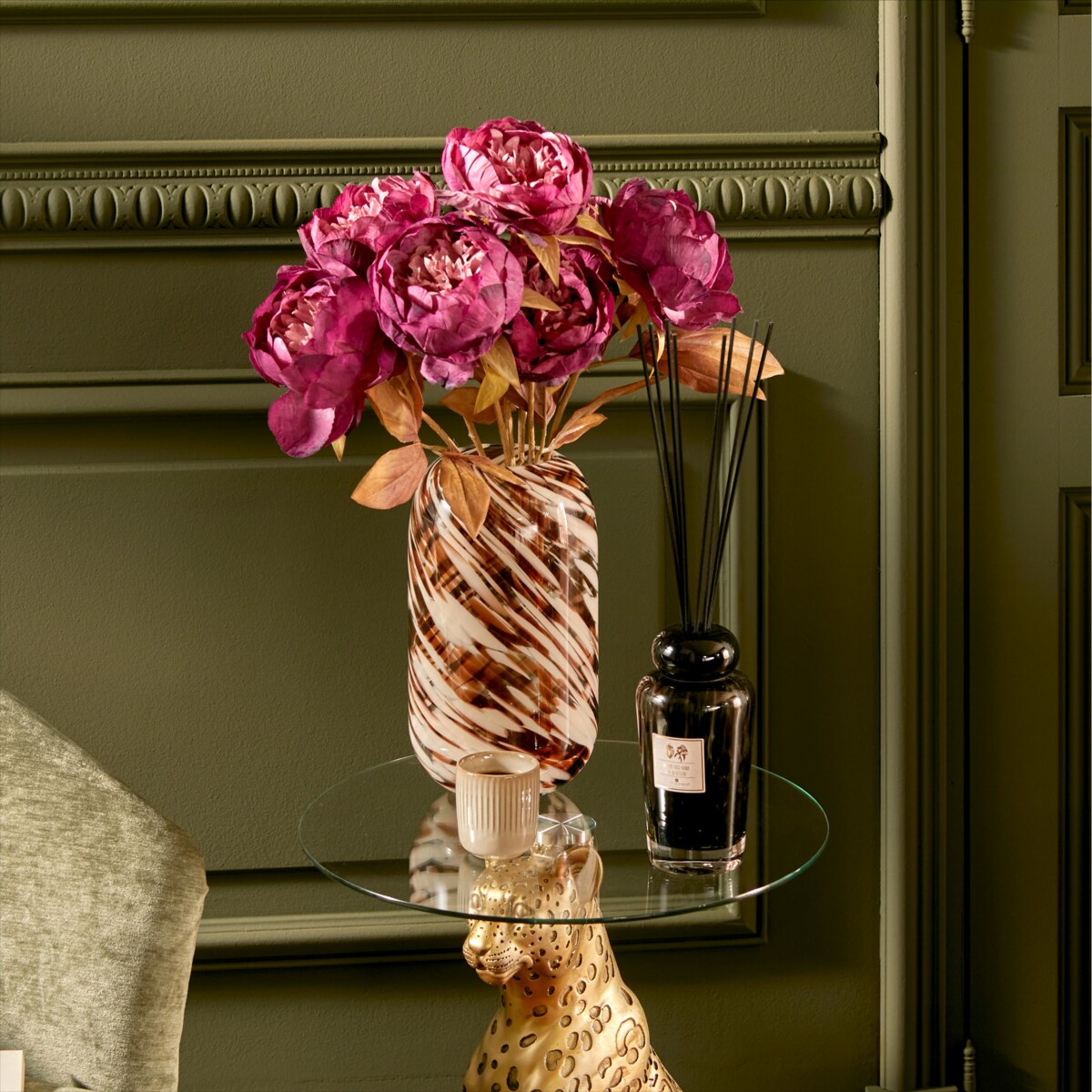 Sztuczny bukiet FRIA 5 piwonii, wys. 53 cm