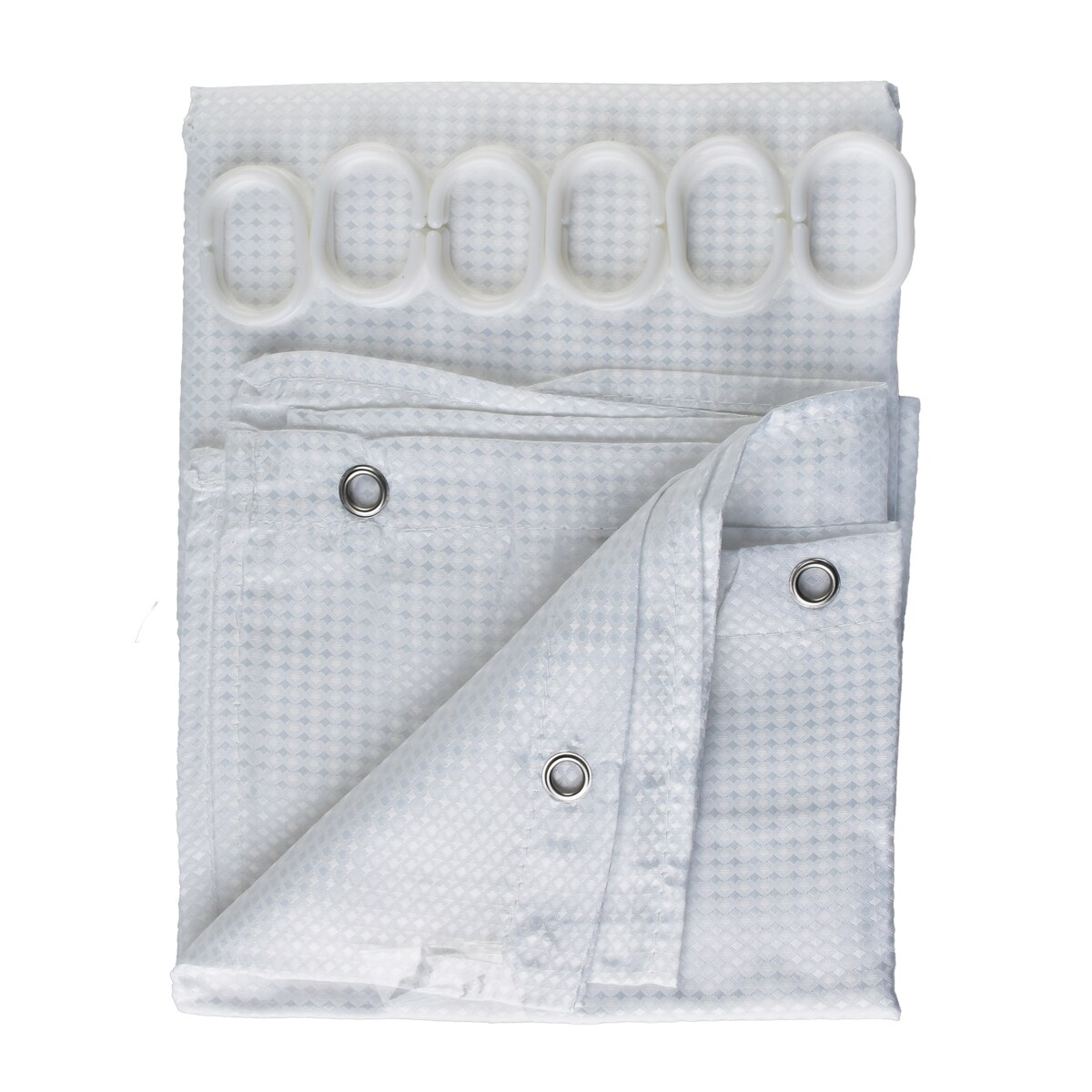 ZAC WHITE Zasłona prysznicowa180x180cm 12oczek