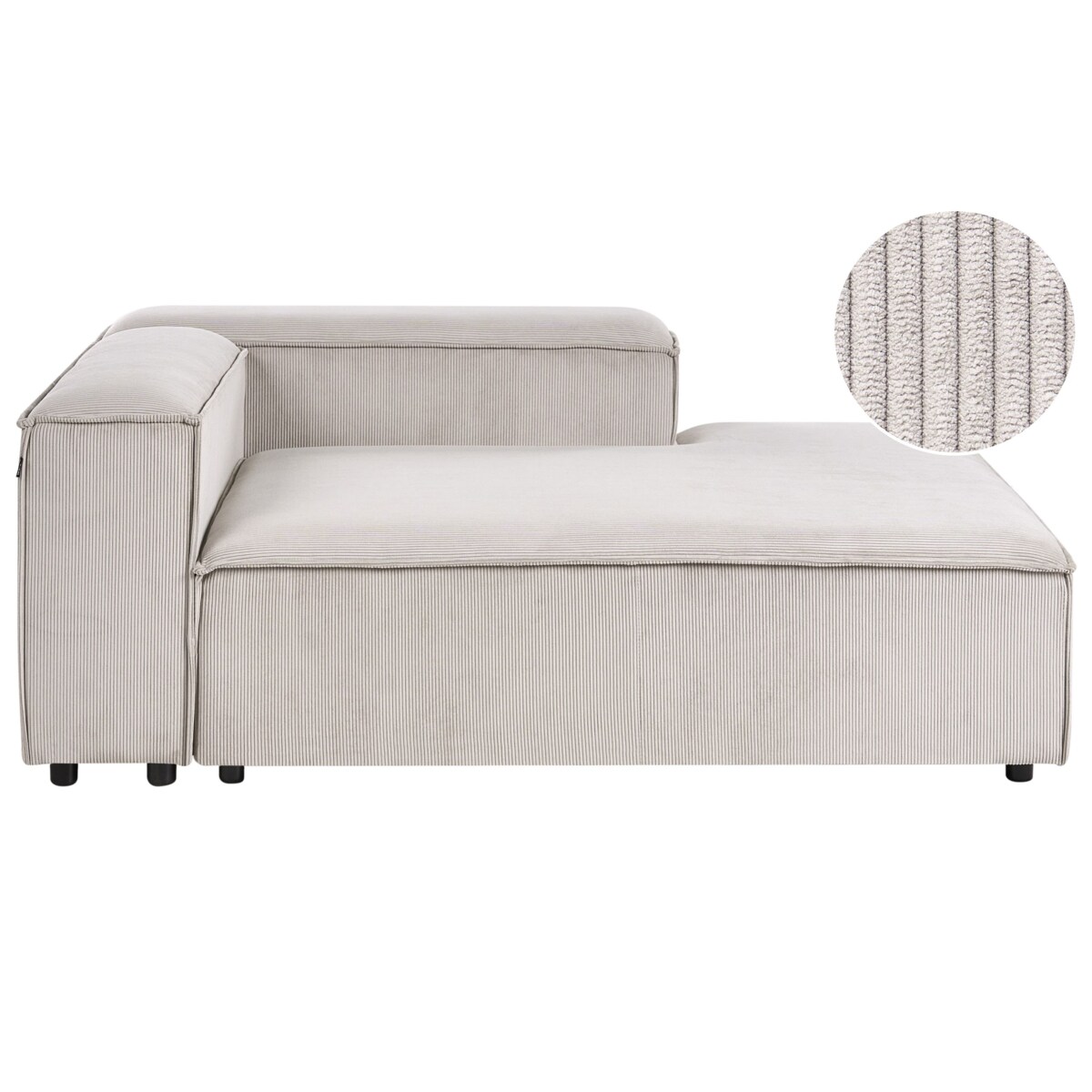 Szezlong lewostronny ARDAL Sztruks Beżowoszary