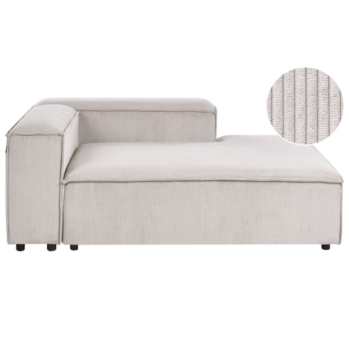 Szezlong lewostronny ARDAL Sztruks Beżowoszary