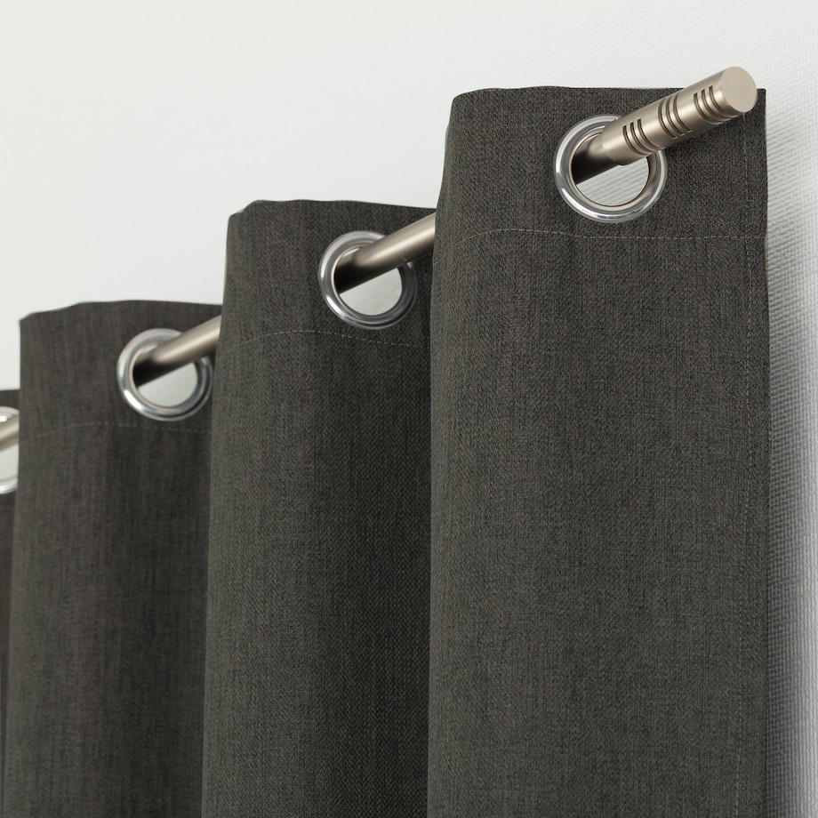 Zasłona BASIC na na kółkach 140x280 cm grafitowobrązowy 1 szt. 140x280 szary-brązowy