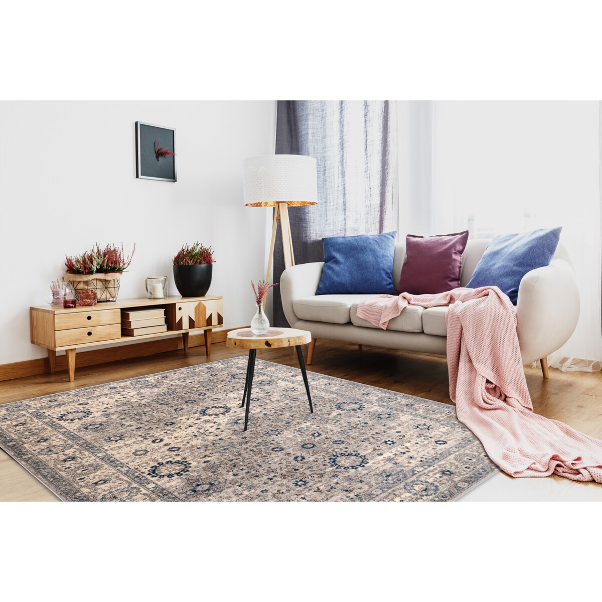 Dywan wełniany NAIN Ornament, ramka 120x170 cm