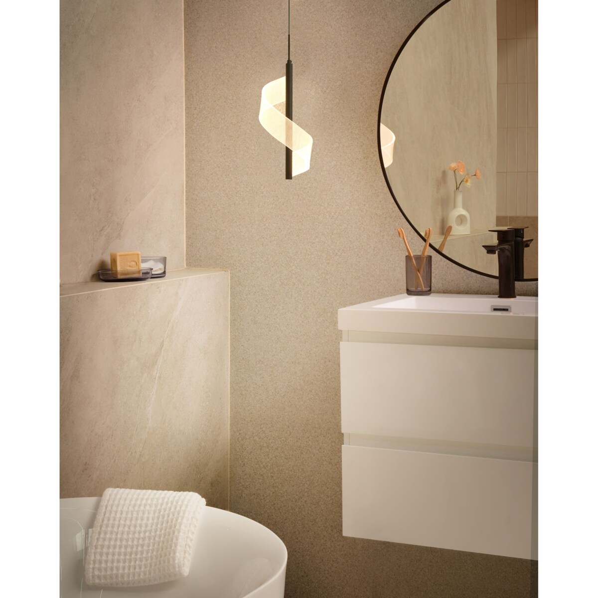 Lampa wisząca LED SARELA Metal Czarny