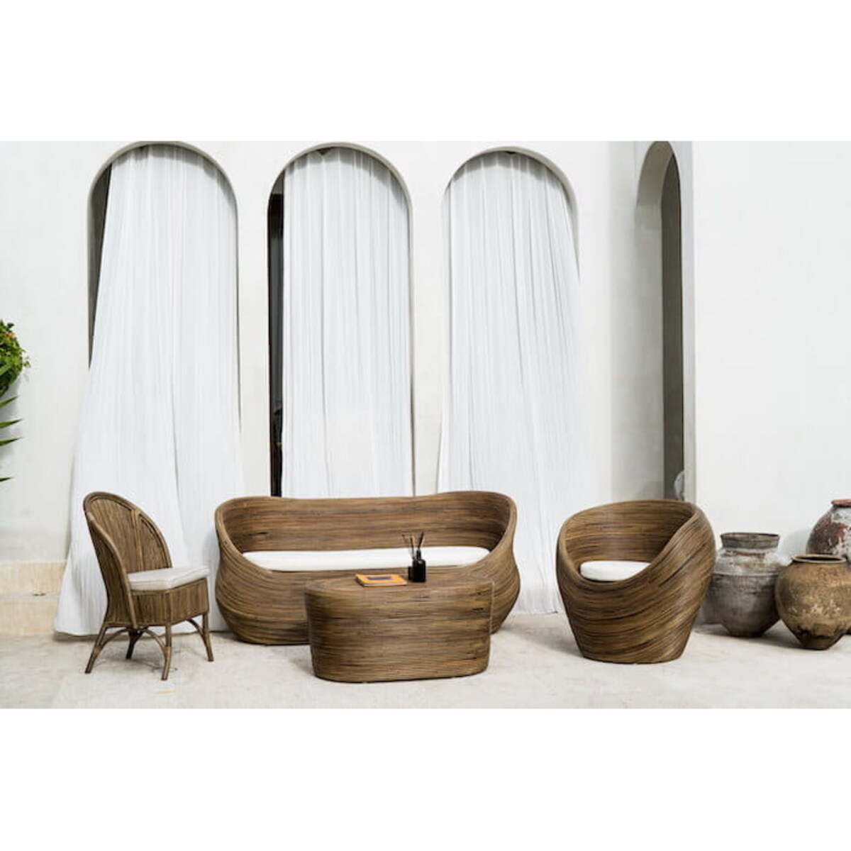 Sofa rattanowa Tegal ciemny Monnarita