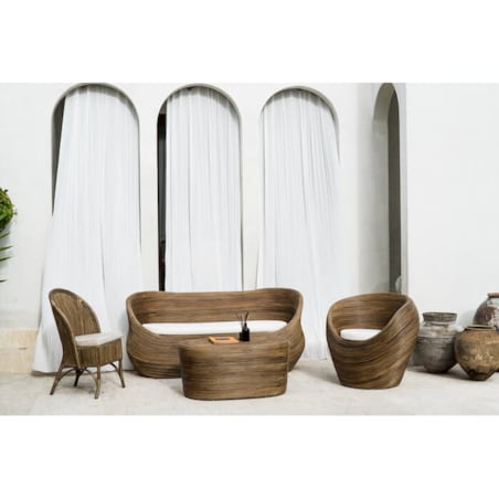 Sofa rattanowa Tegal ciemny Monnarita