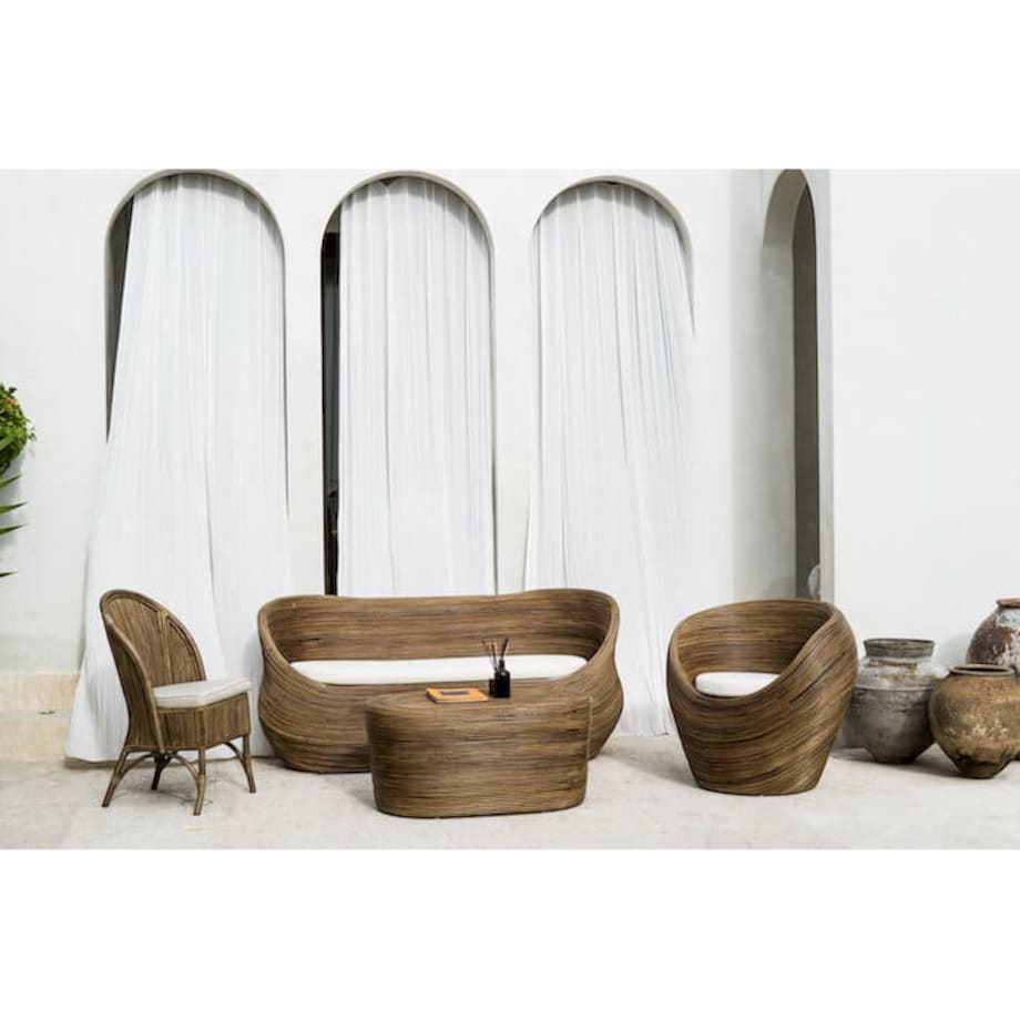 Sofa rattanowa Tegal ciemny Monnarita