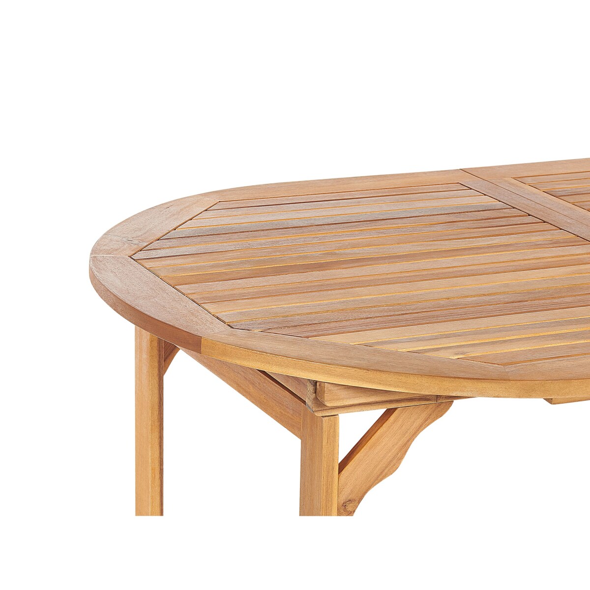 Stół ogrodowy rozkładany akacjowy 160/220 x 100 cm jasne drewno MAUI