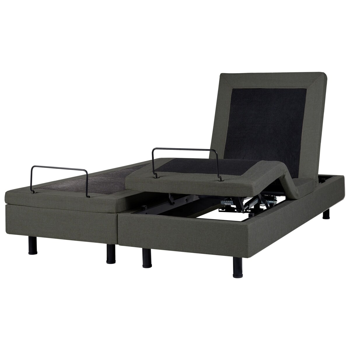 Łóżko regulowane bez zagłówka DUKE II 160 x 200 cm Ciemnoszary