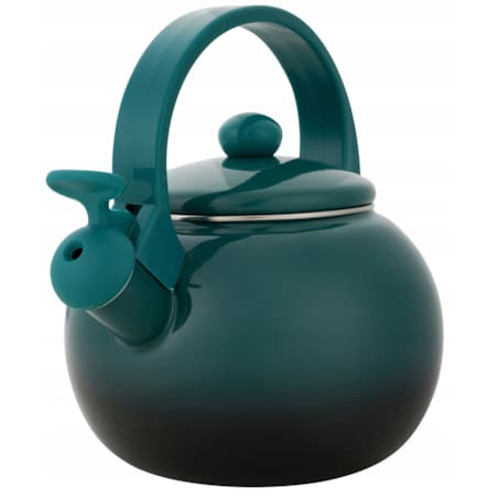 Czajnik Emaliowany Retro 2.2L Zielony Z Gwizdkiem Stal Węglowa Indukcja Gaz