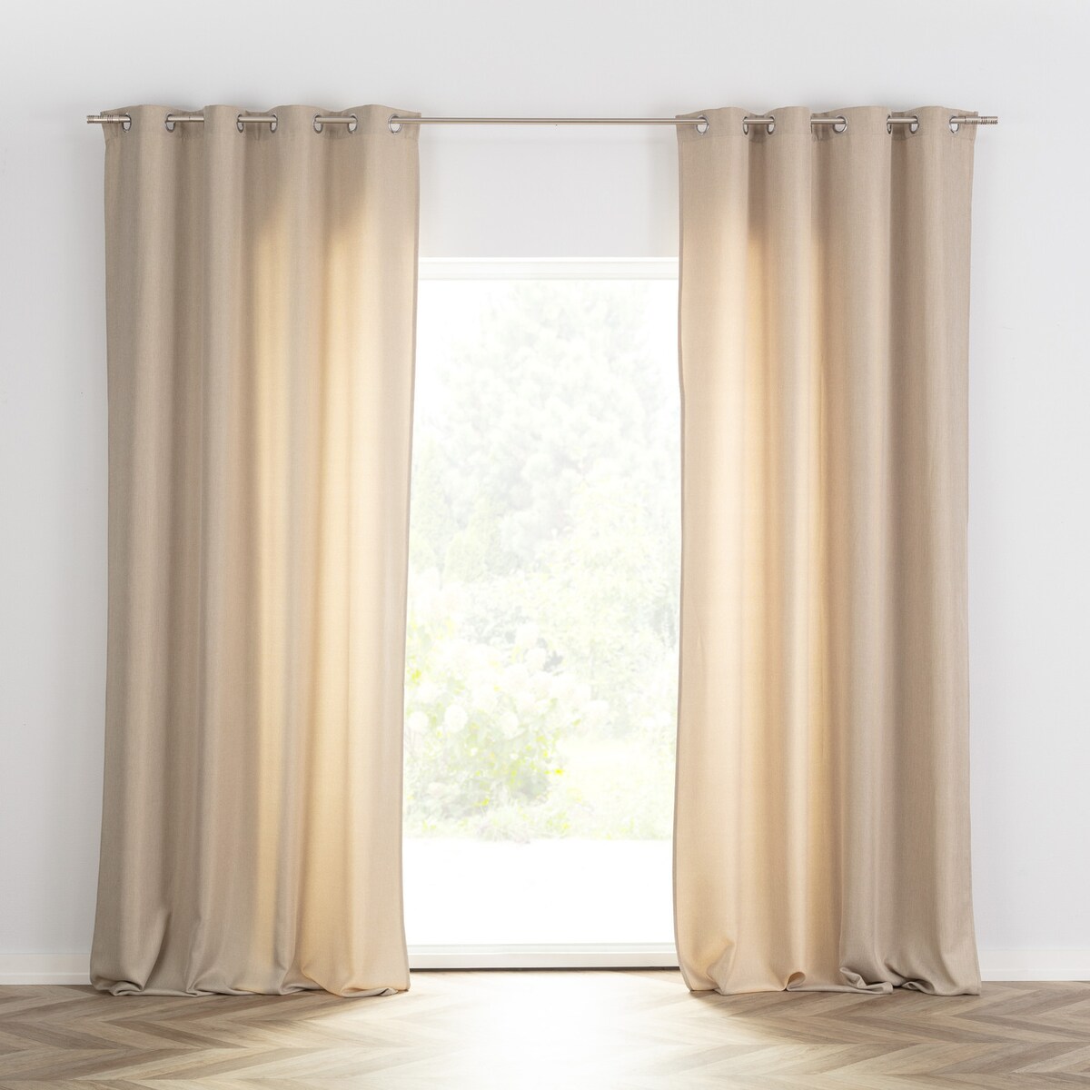 Zasłona BASIC na kółkach 140x280cm piaskowy beż 1 szt. 140x280 beżowy