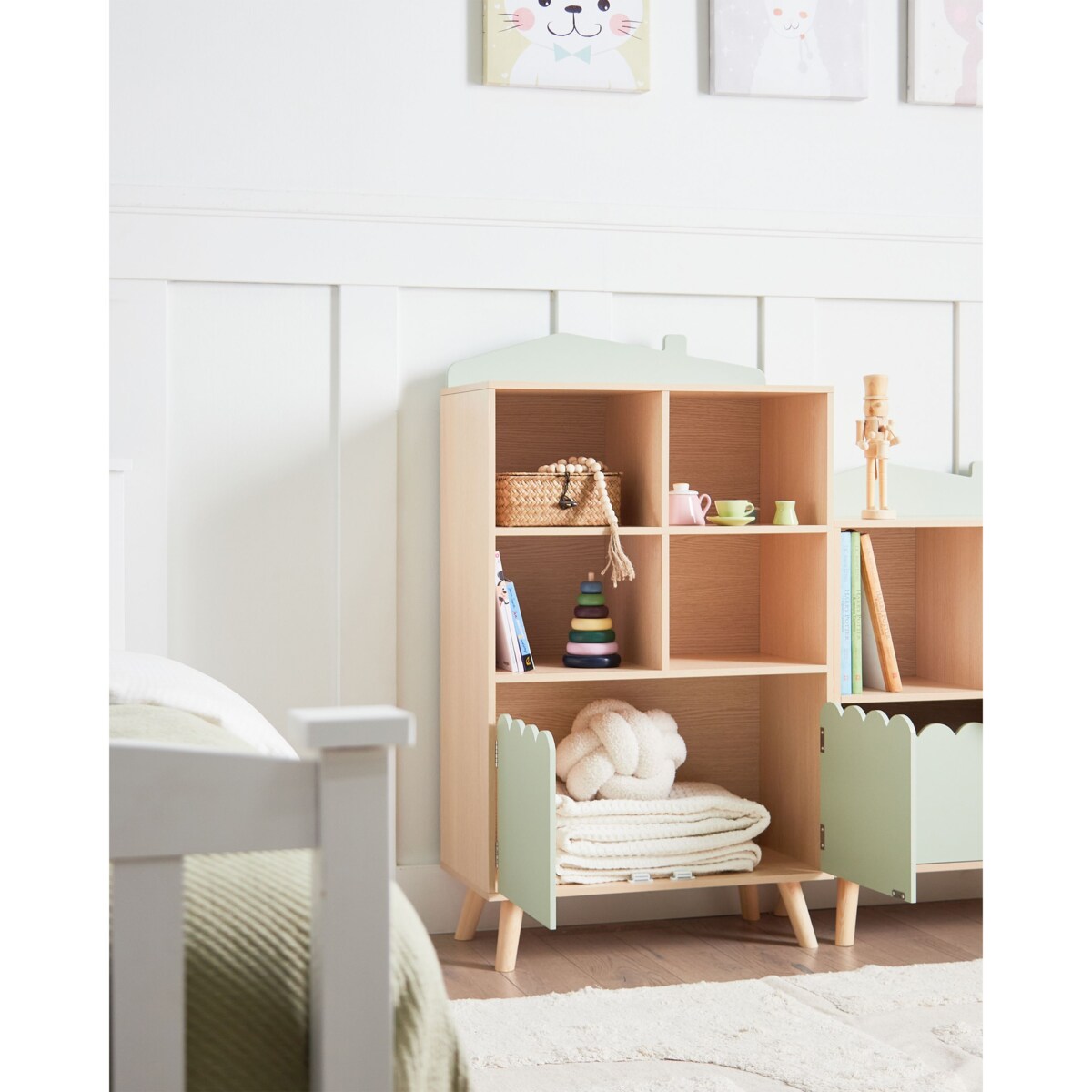 Regał 2 półki MDF Jasne drewno LACKEY