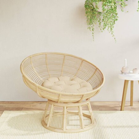 vidaXL Okrągła poduszka, beżowa, Ø 60 x11 cm, tkanina Oxford