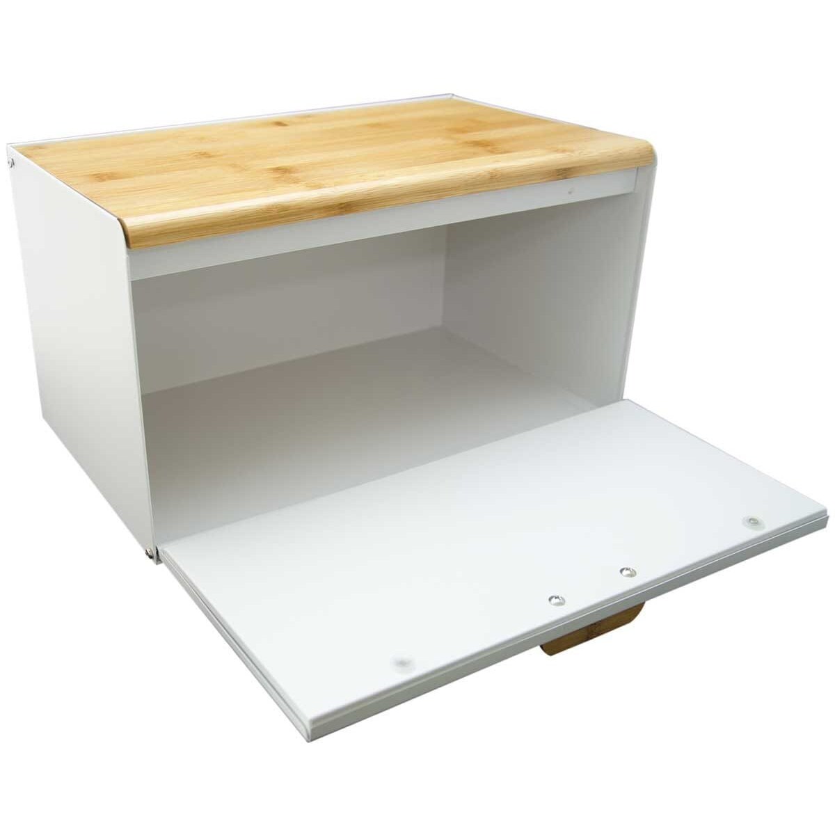 Chlebak stalowo-drewniany dwustronny biały KLAUSBERG