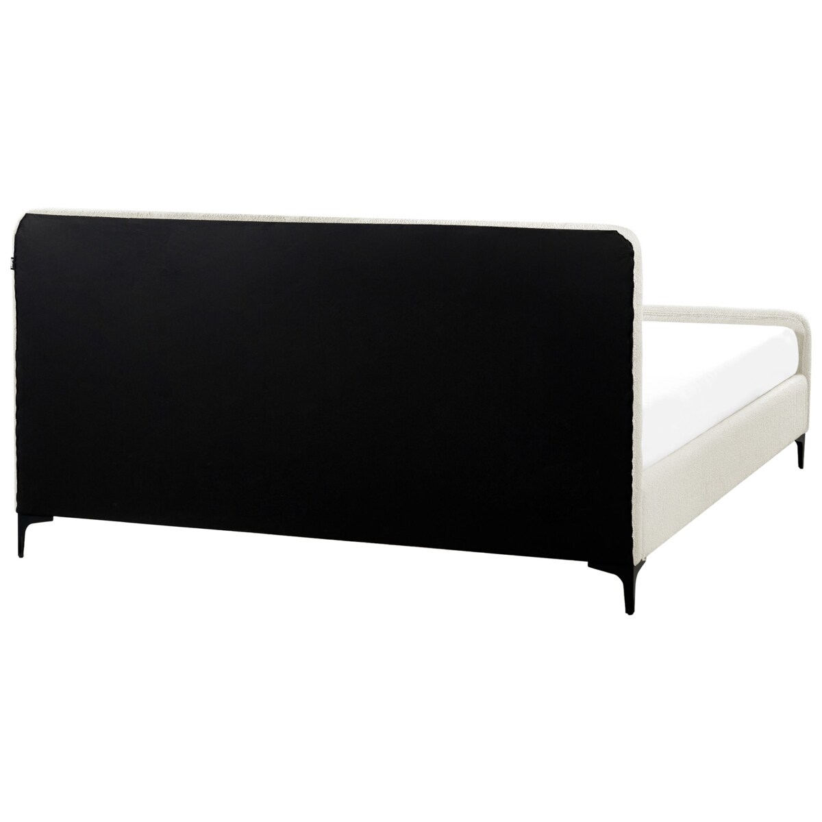 Łóżko Boucle LUNAN 180 x 200 cm Złamana biel