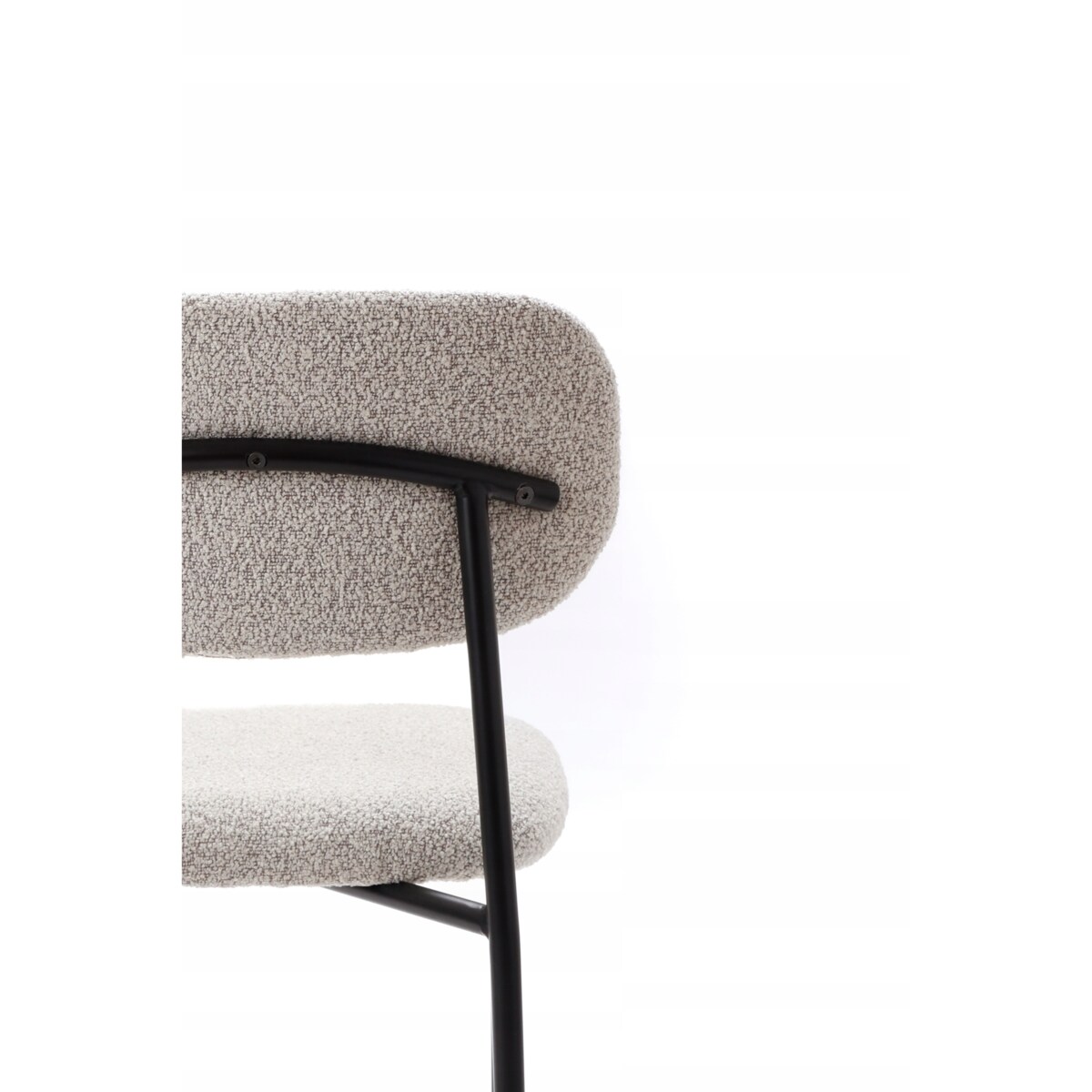 ZESTAW 2 SZTUK Krzesła NUVIA Szaro-Czarne Tapicerowane Nowoczesne Loft