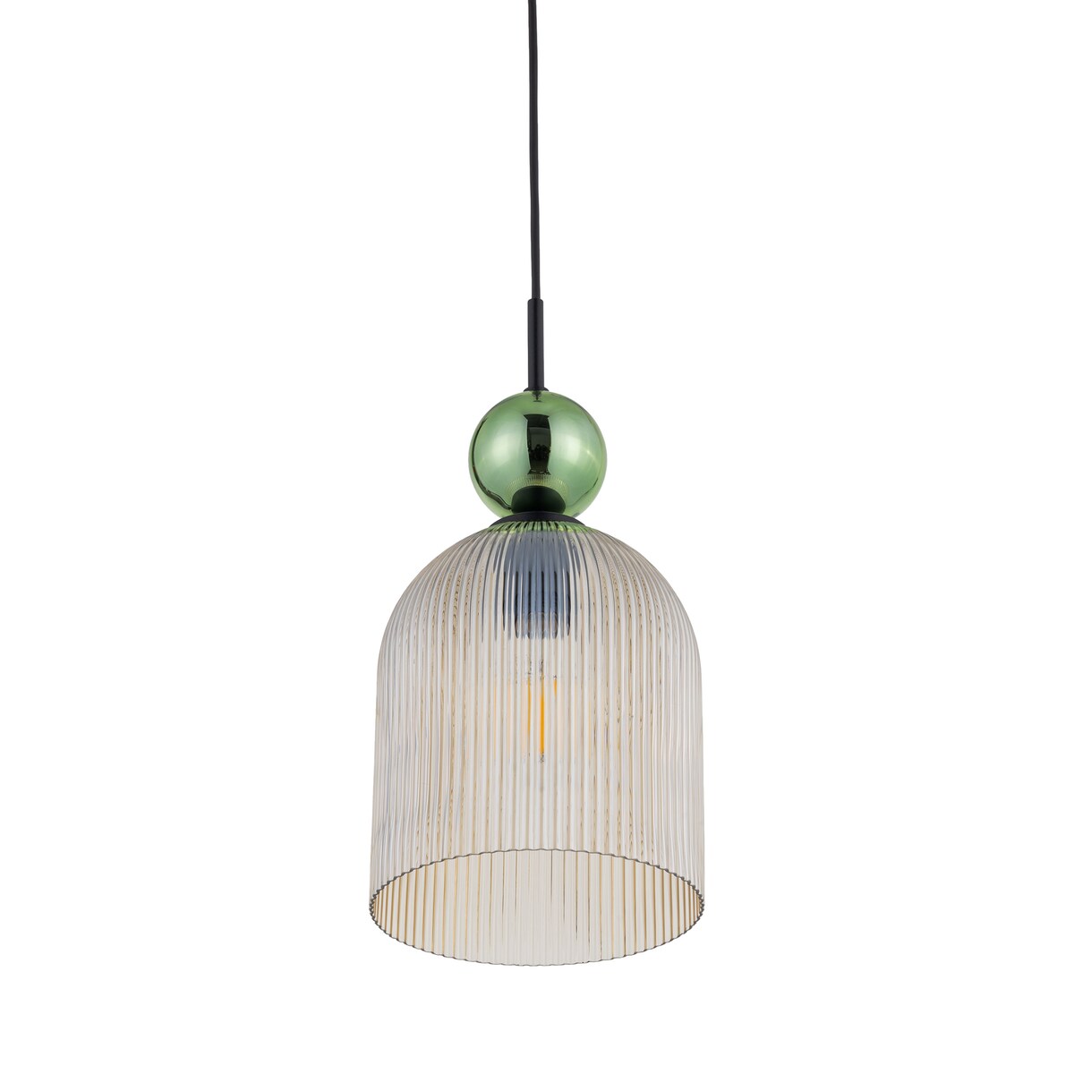 Lampa Wisząca Tk Lighting Sophia Big 1Xe27 Koniakowy Klosz Zielona Kulka