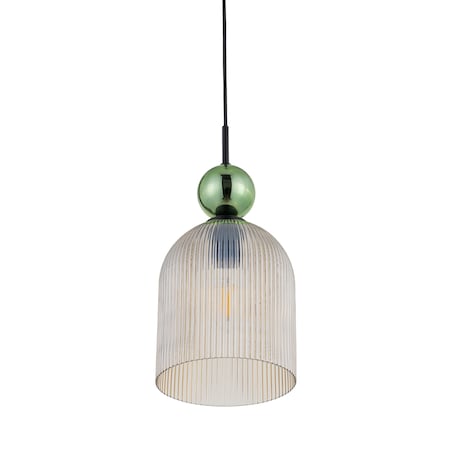Lampa Wisząca Tk Lighting Sophia Big 1Xe27 Koniakowy Klosz Zielona Kulka