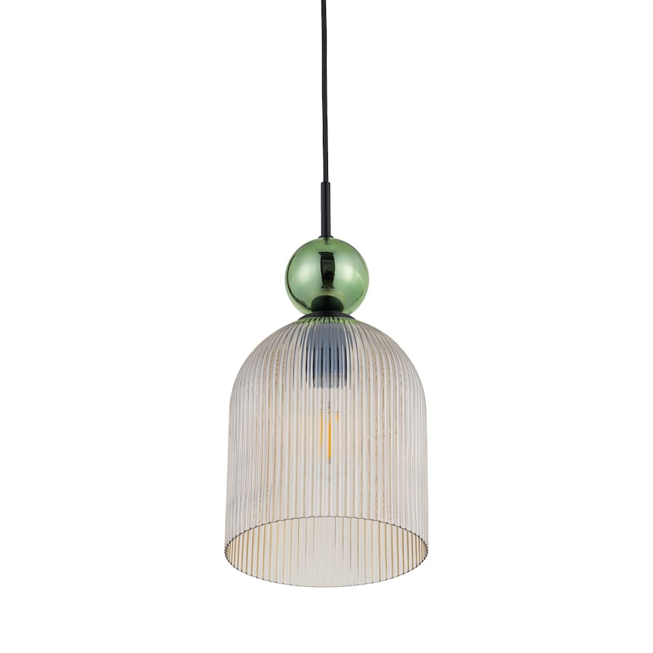 Lampa Wisząca Tk Lighting Sophia Big 1Xe27 Koniakowy Klosz Zielona Kulka