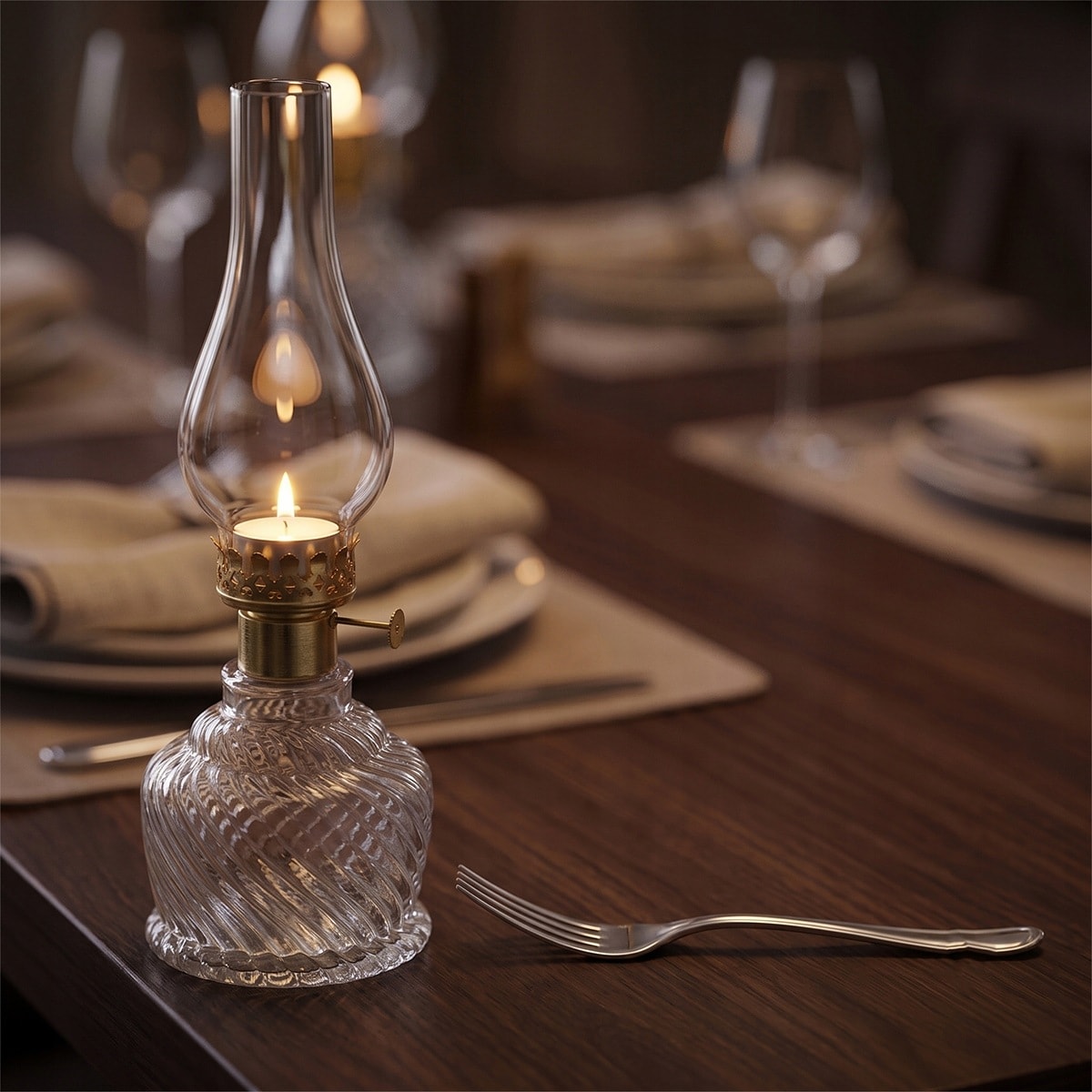 LAMPION LAMPA NAFTOWA SZKLANY ŚWIECZNIK TEALIGHT PRZEZROCZYSTY SKANDYNAWSKI