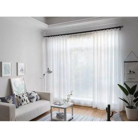 Firana gotowa z gładkiego woalu 300 X 250 CM Taśma