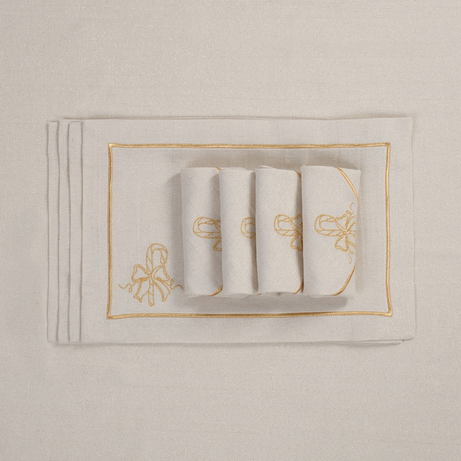 Podkładki Candy Cane Goldenline - 4 sztuki