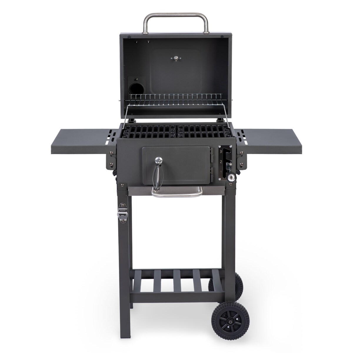 Grill węglowy ogrodowy komin żeliwny ruszt + pokrowiec Berdsen