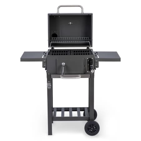 Grill węglowy ogrodowy komin żeliwny ruszt + pokrowiec Berdsen