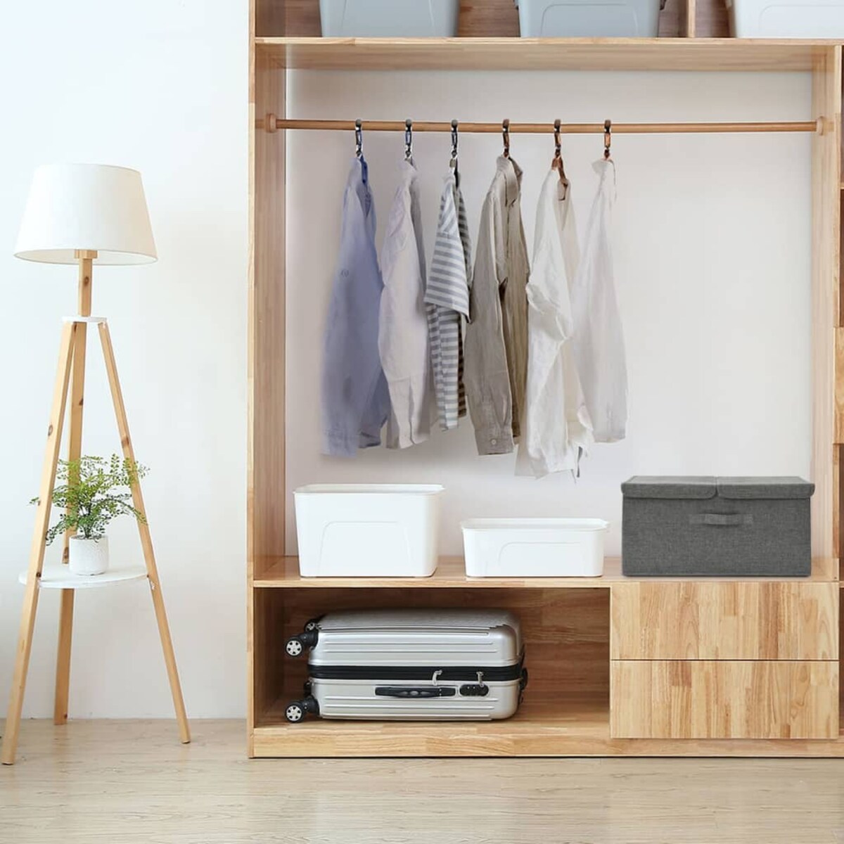 vidaXL Pojemnik do przechowywania, tkanina, 50x30x25 cm, antracytowy